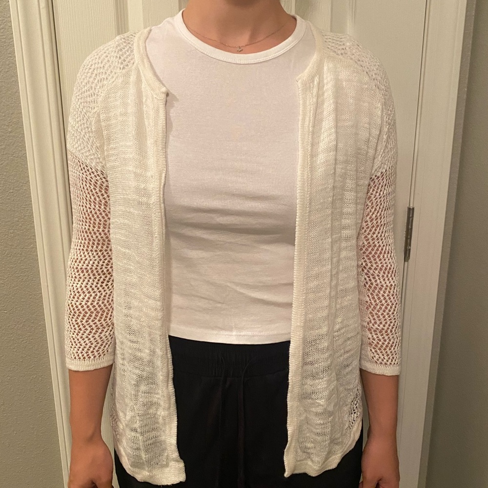 White Lucky Brand Cardigain